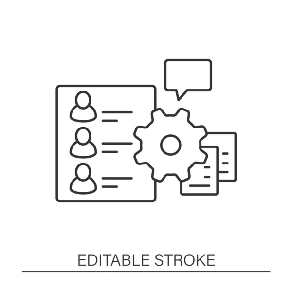 HR onboarding line icoon — Stockvector