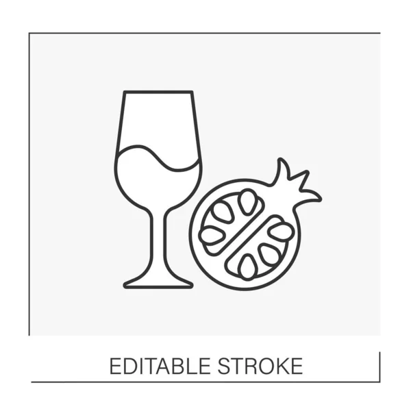 Icona della linea di bevande — Vettoriale Stock