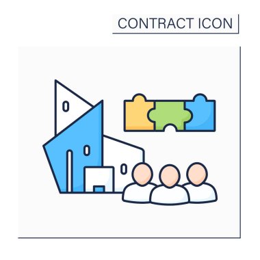 Hissedar anlaşma renk simgesi