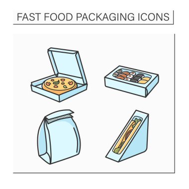 Fast Food ambalaj renk simgeleri ayarlandı