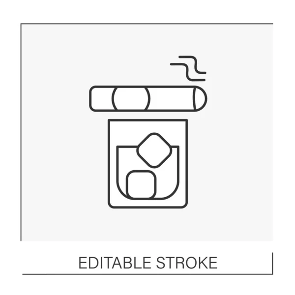 Ikone der Tabaklinie — Stockvektor