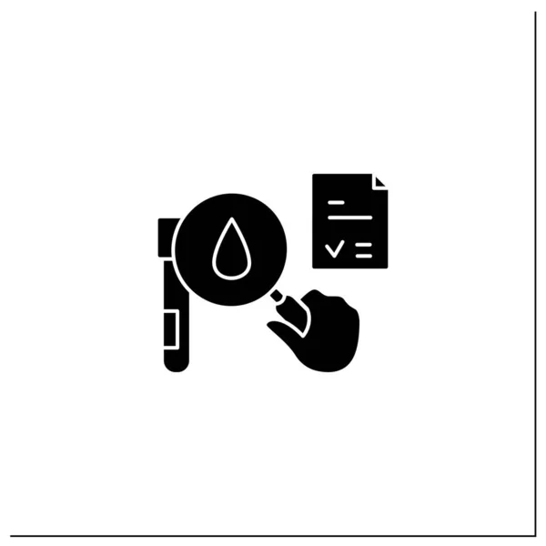 Tests glyph icon — Stock Vector