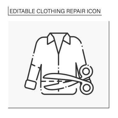 Büyük boy gömlek çizgisi simgesi