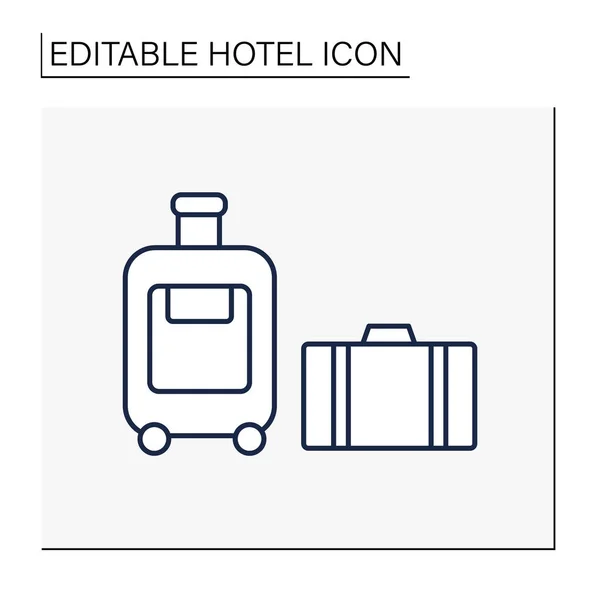 Icono de la línea de equipaje — Archivo Imágenes Vectoriales