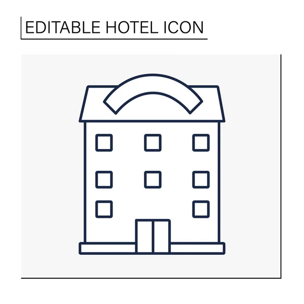 Icona della linea dell'hotel — Vettoriale Stock