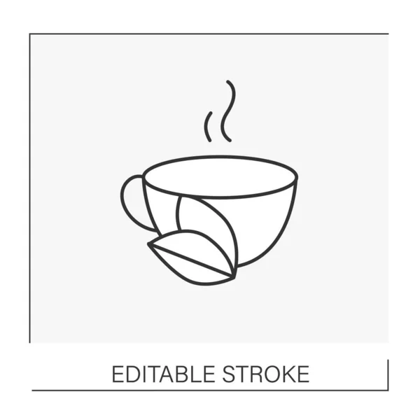 Tea party line icon — Stock Vector
