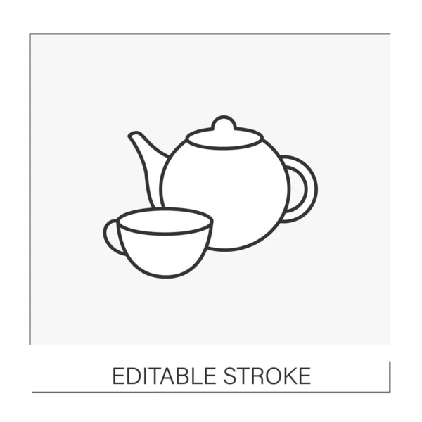 Hot drink line icon — Stock Vector