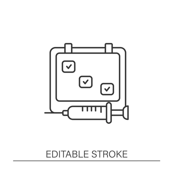 Health check line icon — Stockový vektor