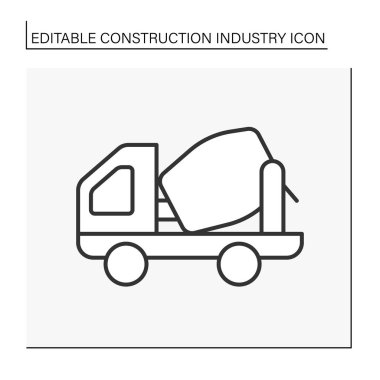  Beton karıştırıcı araba çizgisi simgesi