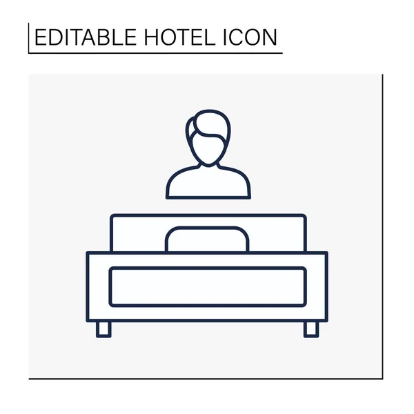 Single room line icon — Stock Vector