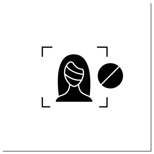 Anti-Gesichtserkennungs-Symbol — Stockvektor