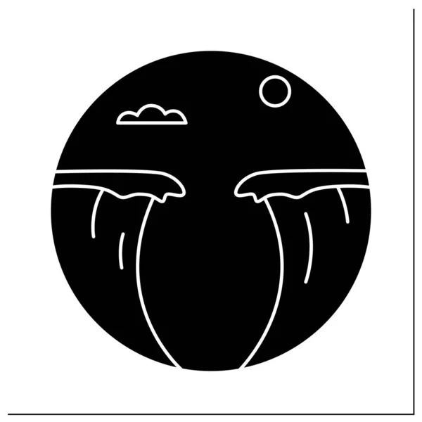 Abgrund-Glyphen-Symbol — Stockvektor
