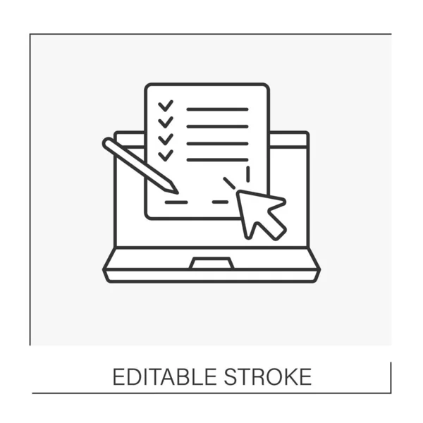 Lijn documentpictogram — Stockvector