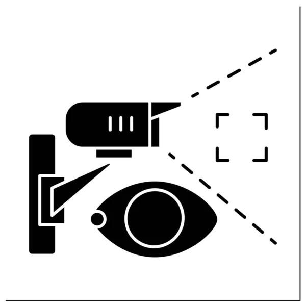 Video surveillance glyph icon — Stock Vector