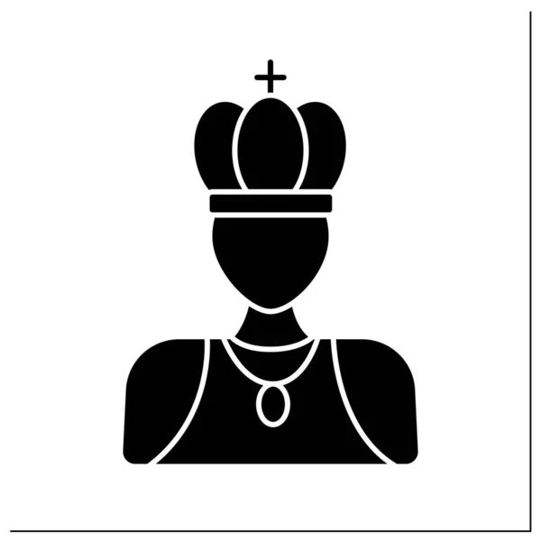 Icona del glifo della monarchia — Vettoriale Stock