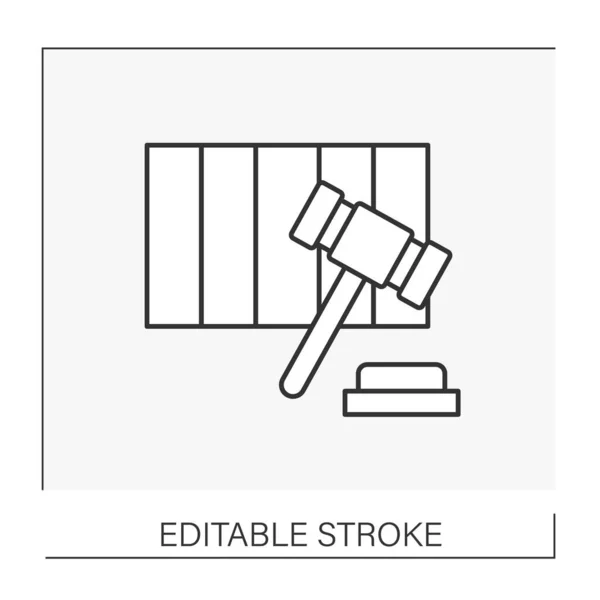 Court line icon — Stock Vector
