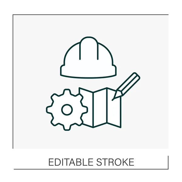 बांधकाम उद्योग ओळ चिन्ह — स्टॉक व्हेक्टर