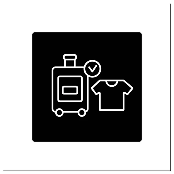 Baggage registration glyph icon — Stock Vector