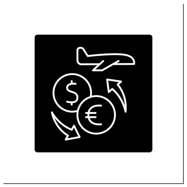Měna Exchange glyf ikona — Stockový vektor