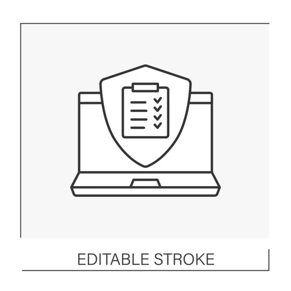 Document line icon — Stock Vector