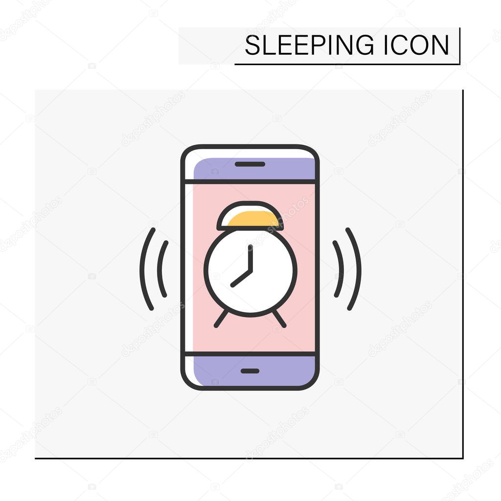 Alarm clock color icon