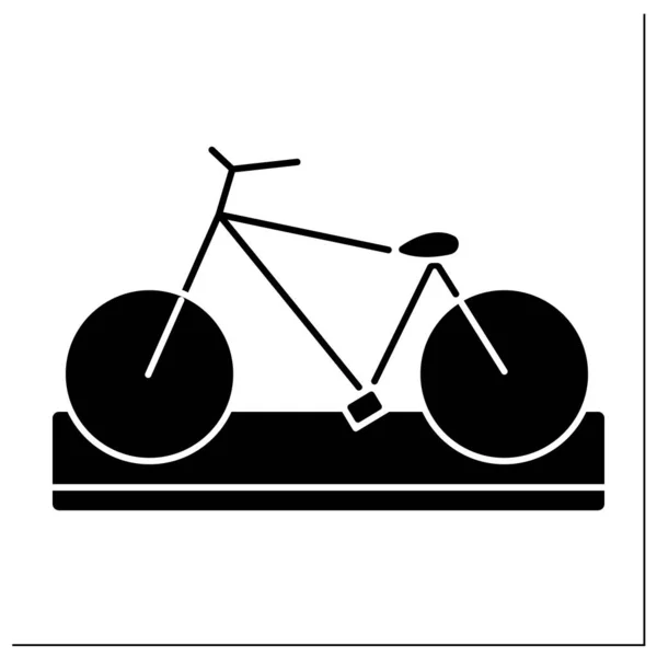 Bicicleta Glifo icono — Archivo Imágenes Vectoriales