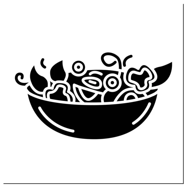 Знак салата с овощами — стоковый вектор