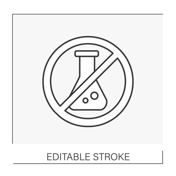 Tubo de prueba línea icono — Vector de stock