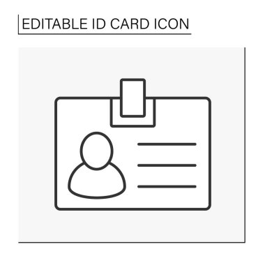  Kimlik kartı satırı simgesi