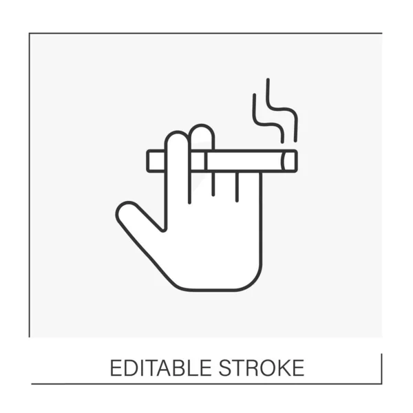 Tobakslinjens ikon — Stock vektor
