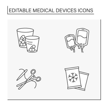 Tıbbi aygıtlar satır simgeleri ayarlandı