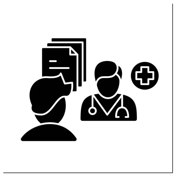Icono de glifo de atención farmacéutica — Archivo Imágenes Vectoriales