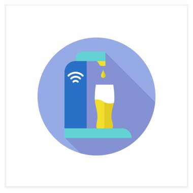 Modern teknoloji düz simgesi