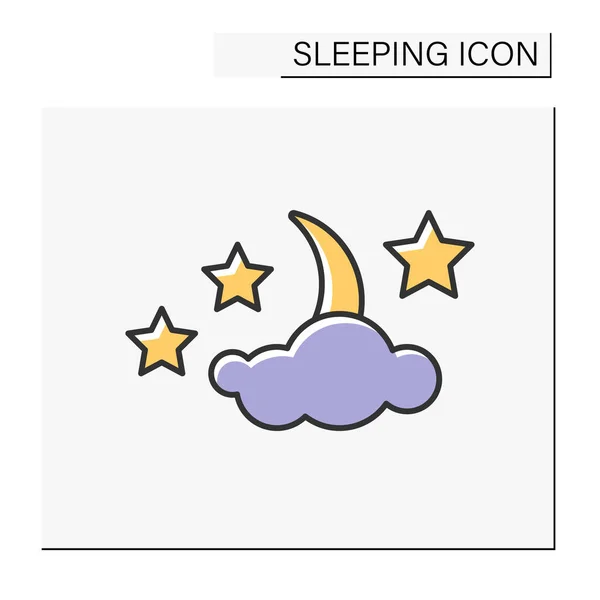 Nachtkleur pictogram — Stockvector