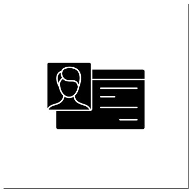 Kimlik kartı simgesi simgesi