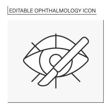  Optometri çizgi simgesi