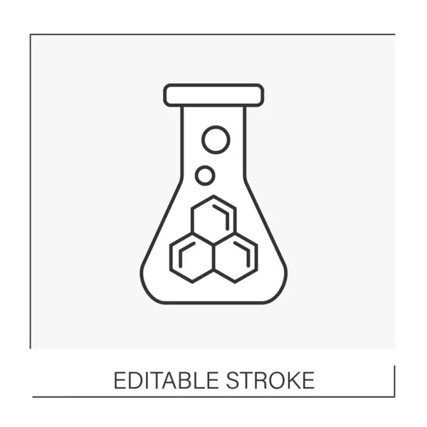 Icona della linea chimica inorganica — Vettoriale Stock