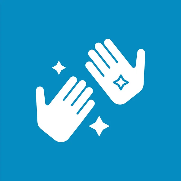Shining hands glyph icon — Stock Vector
