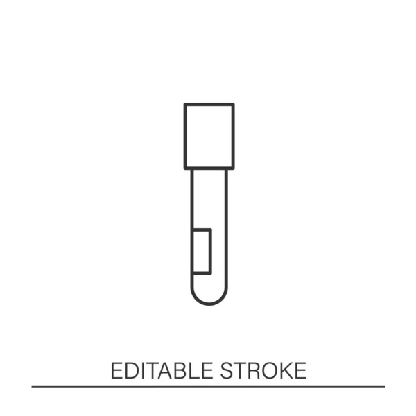 Tubo de prueba línea icono — Archivo Imágenes Vectoriales