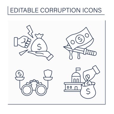 Yolsuzluk çizgisi simgeleri ayarlandı