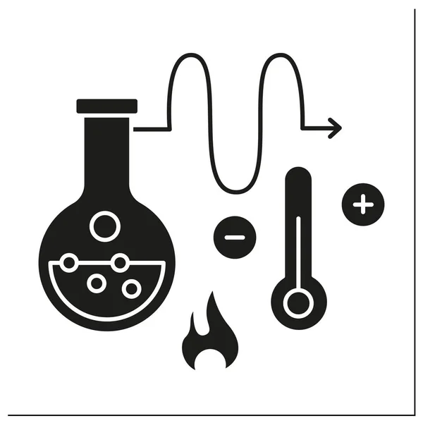 Icône glyphe thermodynamique — Image vectorielle