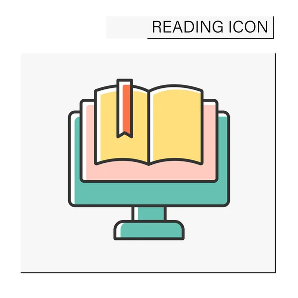 Abrir libro icono de color — Vector de stock