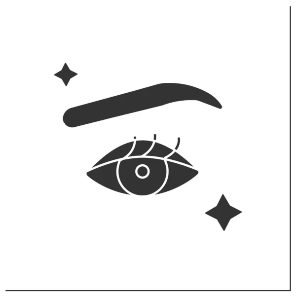 Make-up ontwerp glyph pictogram — Stockvector