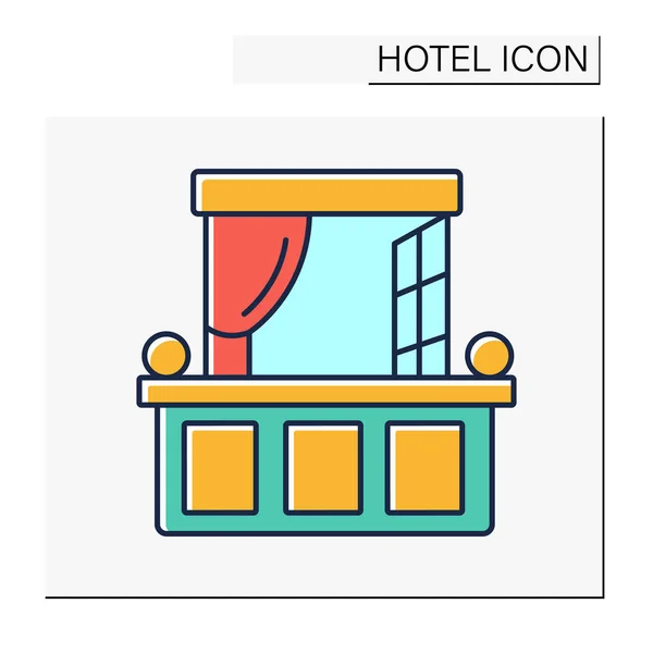 Balcon icône de couleur — Image vectorielle