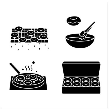 Ev yapımı çörekler sembol seti