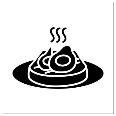 Avokado tost kabartma simgesi