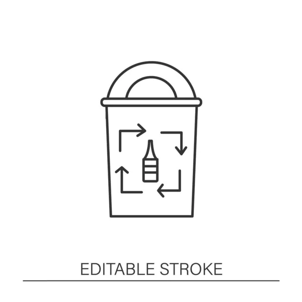 Ícone da linha de triagem de resíduos — Vetor de Stock