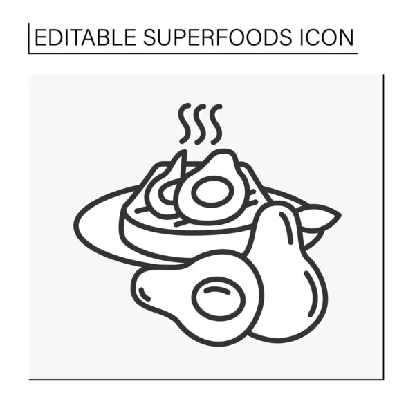 Ikone der Lebensmittellinie — Stockvektor