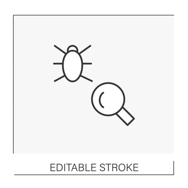 Icono de línea antivirus — Vector de stock