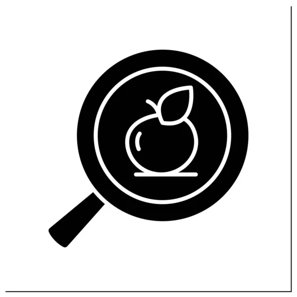 Product search button glyph icon — Stock Vector
